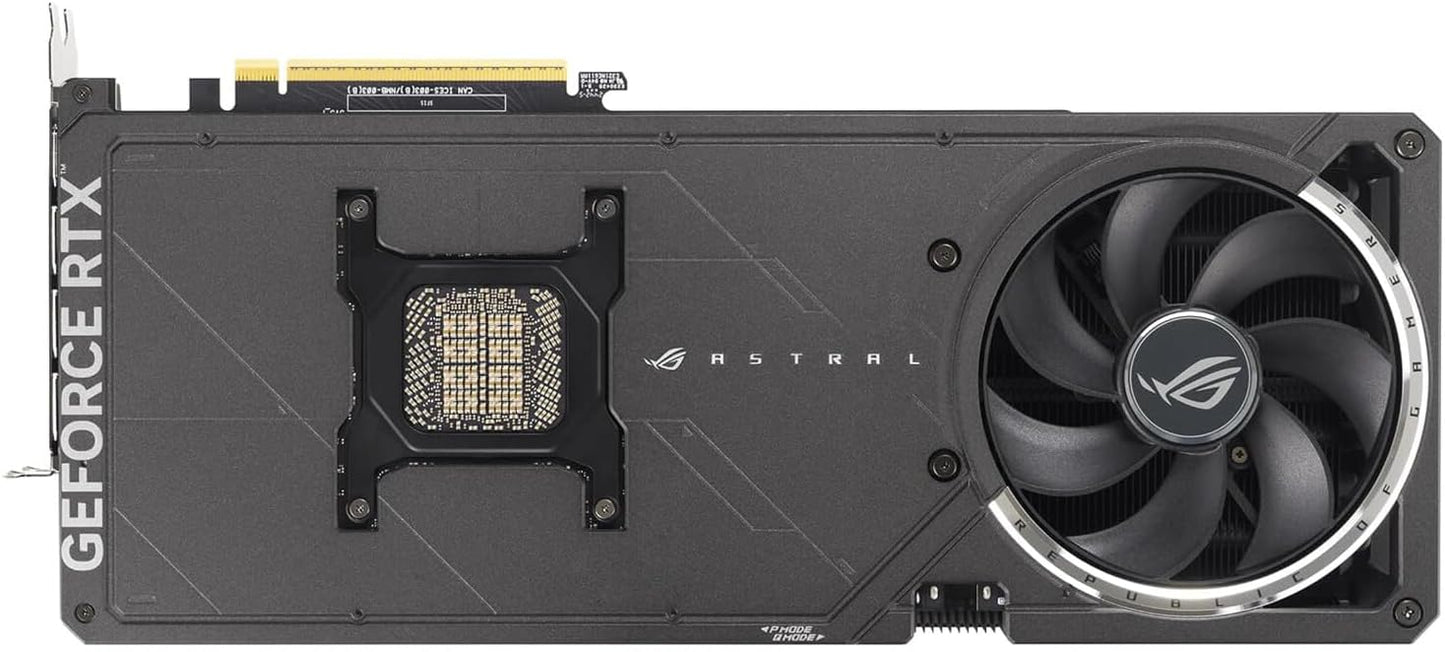 ASUS ROG Astral GeForce RTX 5090 OC Edition Quad Fan Graphics Card, 32GB GDDR7, 3352 AI Tops, 512-bit, DLSS 4, AI Content Creation, Local LLM Inference, DP 2.1b x3, HDMI 2.1b x2, with GPU Holder