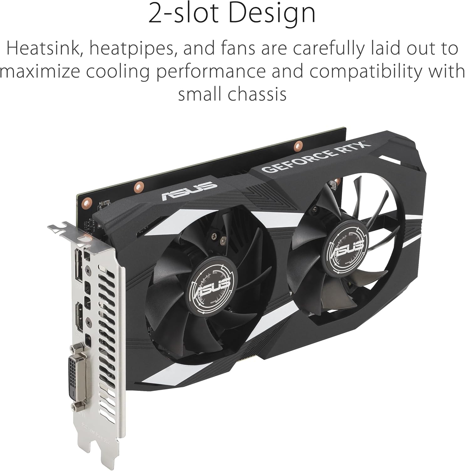 ASUS Dual NVIDIA GeForce RTX 3050 6GB Gaming Graphics Card - PCIe 4.0, 6GB GDDR6 Memory, HDMI 2.1, DisplayPort 1.4a, Native DVI-D, 2-Slot Design, Steel Bracket, IP5X Rating, GPU Tweak III (Renewed)
