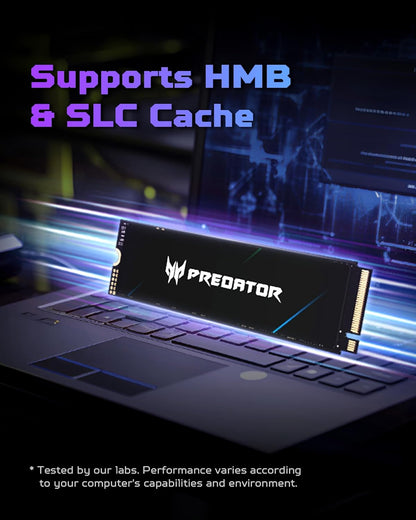 acer Predator GM7 1TB SSD: M.2 2280 PCIe Gen 4 x4 NVMe 2.0, Read Speed Up to 7400 MB/s, Internal PC Solid State Drive for Laptop, Desktop and PS5 - BL.9BWWR.118