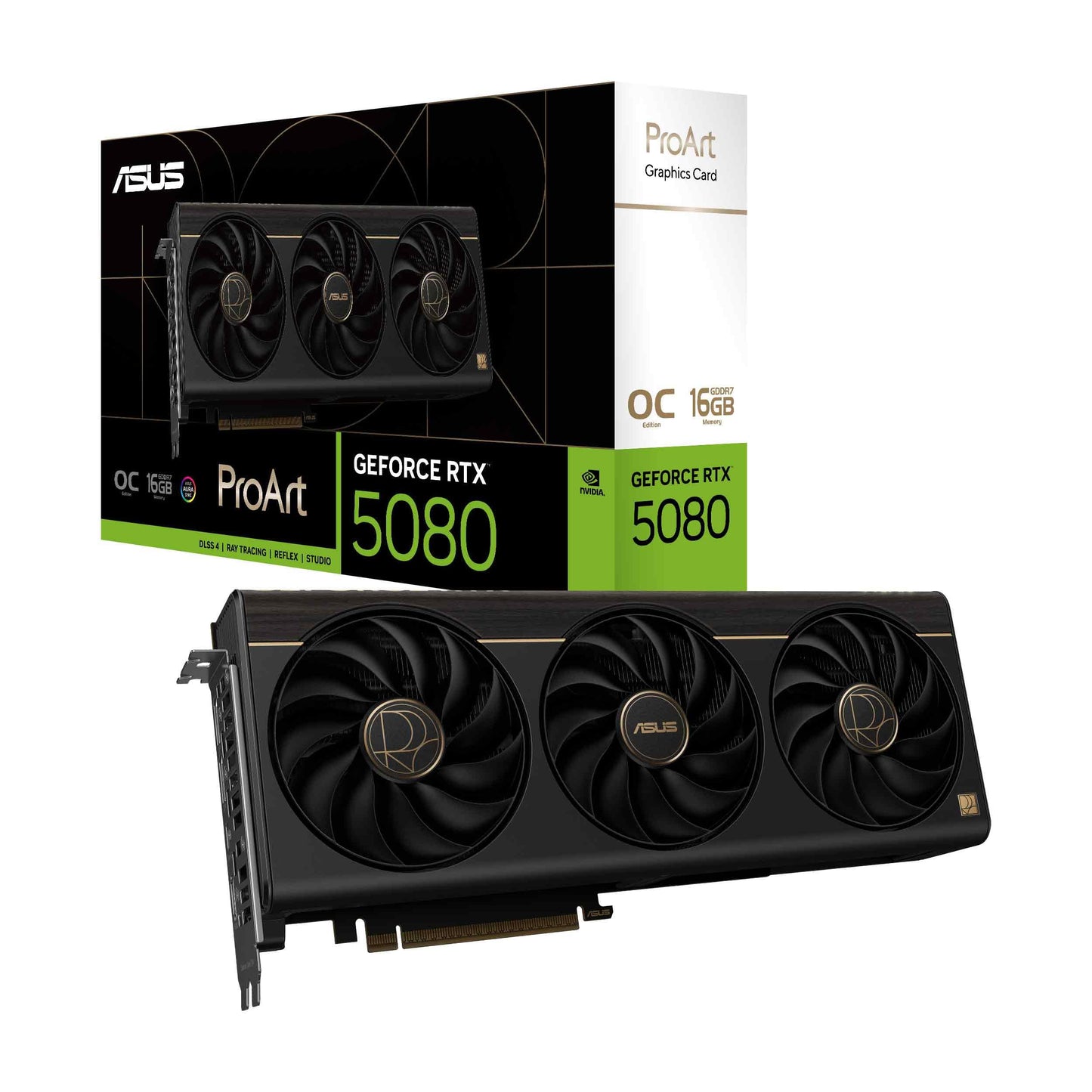 ASUS NVIDIA GeForce RTX 5080 Graphic Card - 16 GB GDDR7-7680 x 4320-2.62 GHz Boost Clock - 256 bit Bus Width - PCI Express 5.0 - DisplayPort - 3 x DisplayPort - HDMI