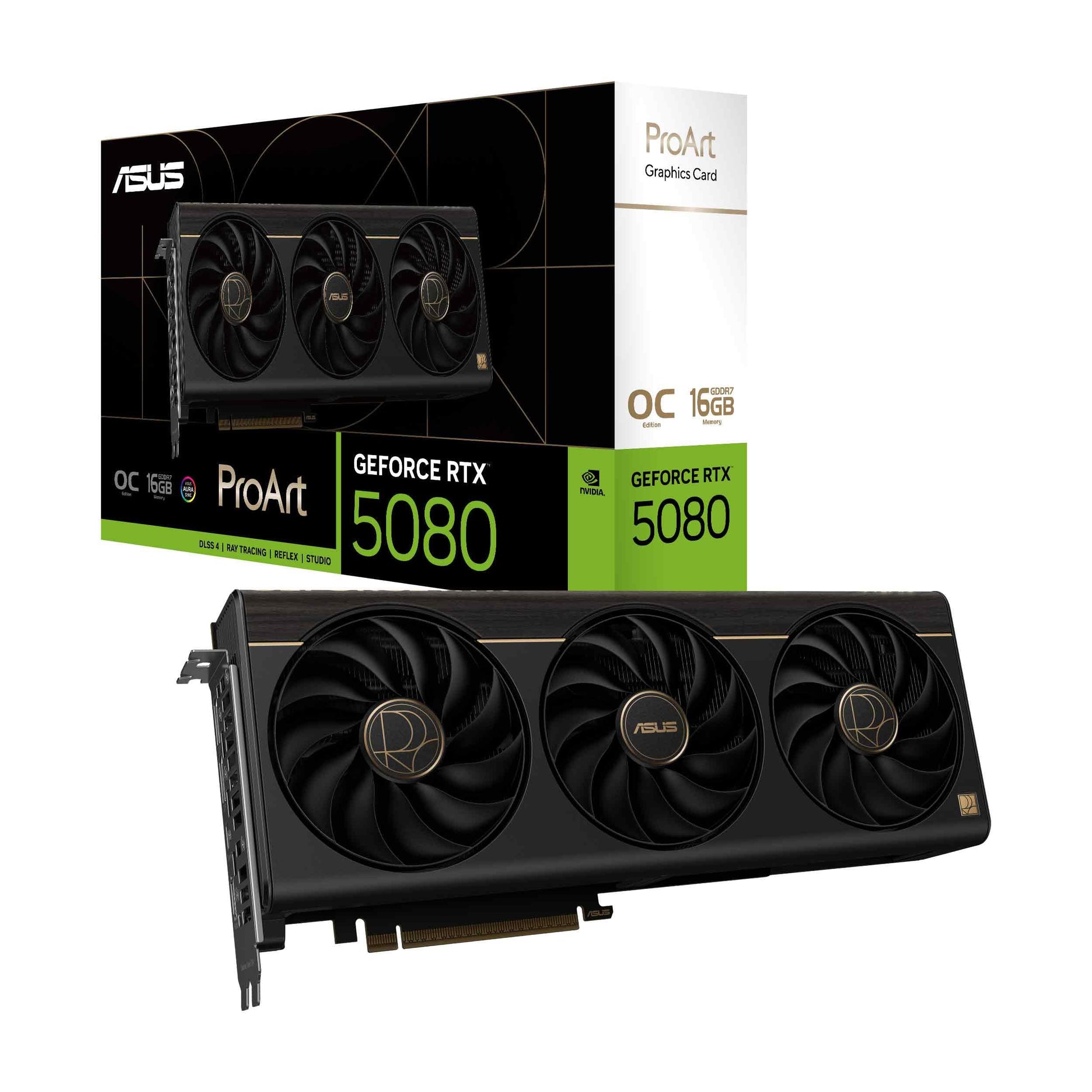 ASUS NVIDIA GeForce RTX 5080 Graphic Card - 16 GB GDDR7-7680 x 4320-2.62 GHz Boost Clock - 256 bit Bus Width - PCI Express 5.0 - DisplayPort - 3 x DisplayPort - HDMI