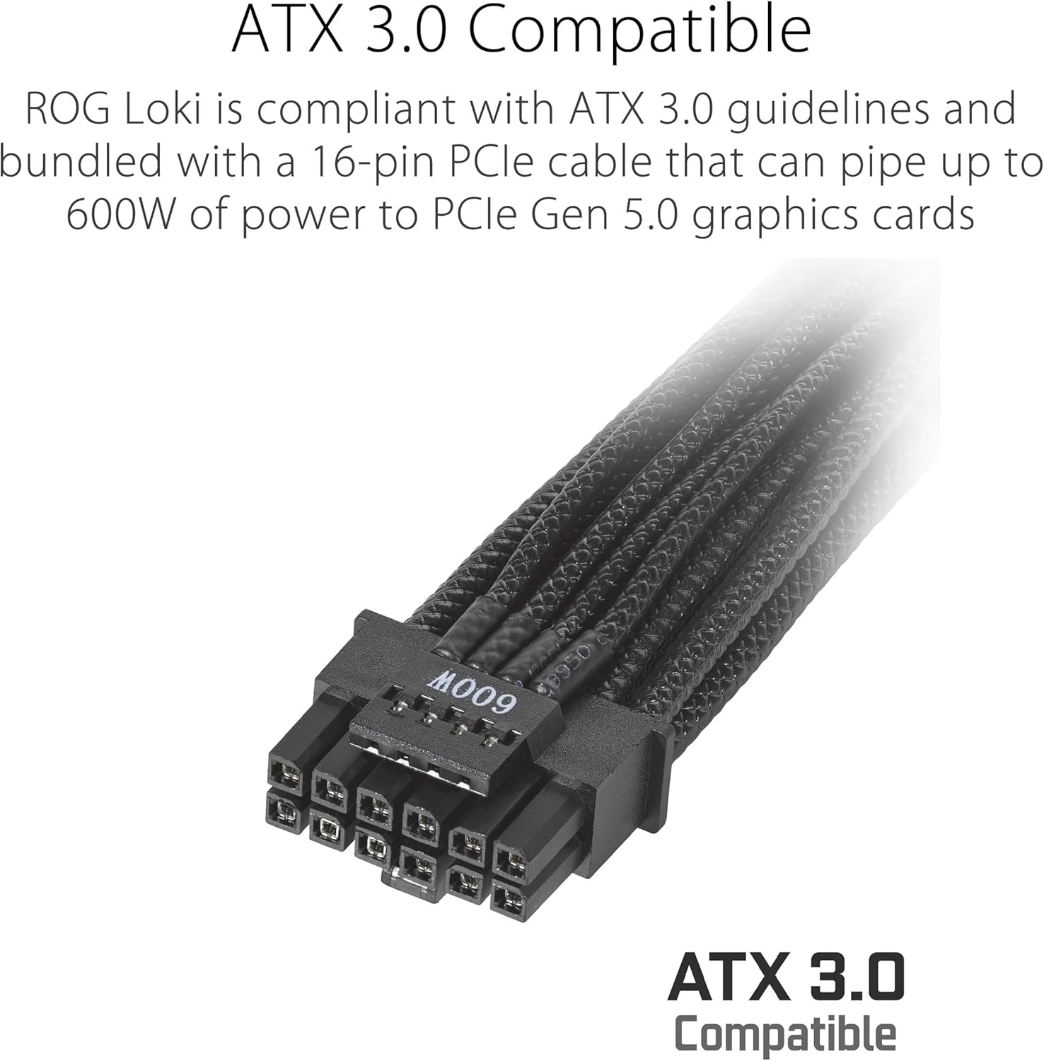 ASUS ROG Loki SFX-L 1200W Titanium PSU (Fully Modular Power Supply, 80+ Titanium, 120mm PWM ARGB Fan, Aura Sync, ATX 3.0 Compatible, PCIe 5.0 Ready, 10 Year Warranty)
