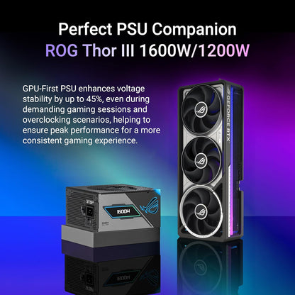 ASUS ROG Astral GeForce RTX™ 5080 OC Edition Graphics Card, NVIDIA (PCIe® 5.0, 16GB GDDR7, HDMI®/DP 2.1, 3.8-Slot, 4-Fan Design, Axial-tech Fans, Patented Vapor Chamber, Phase-Change GPU Thermal Pad)