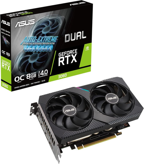 Asus Dual GeForce RTX™ 3060 OC Edition 8GB GDDR6 (PCIe 4.0, 8GB GDDR6, HDMI 2.1, DisplayPort 1.4a) (Renewed)
