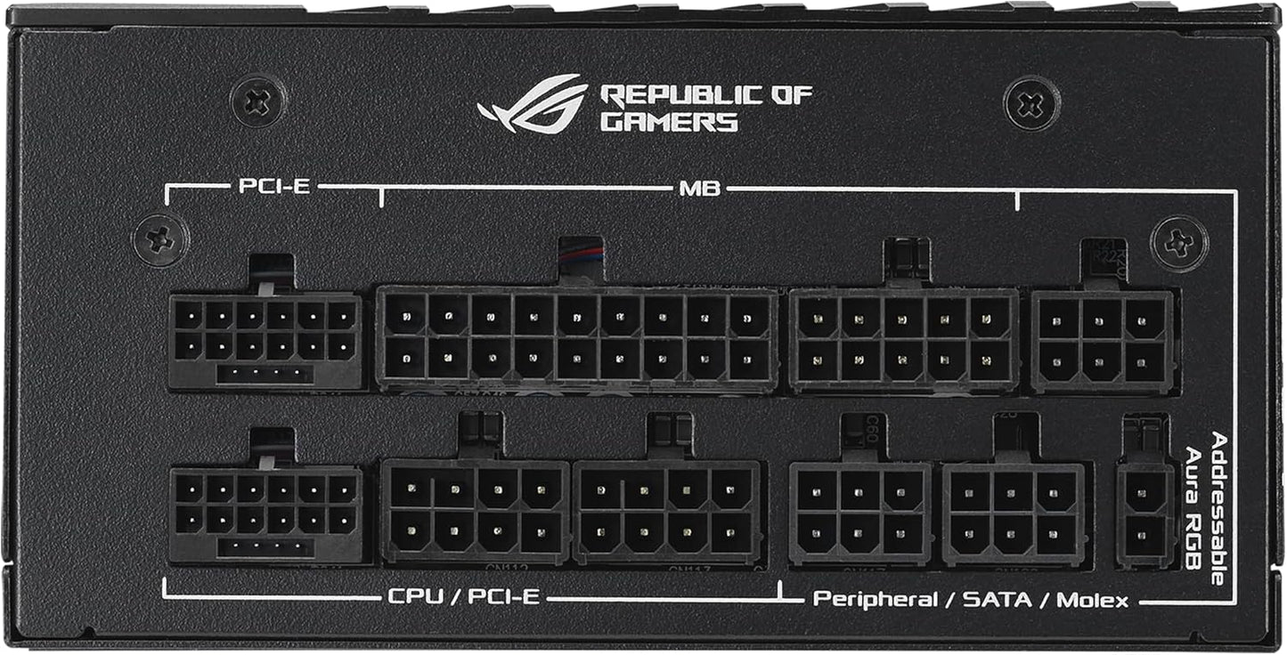 ASUS ROG Loki SFX-L 1200W Titanium PSU (Fully Modular Power Supply, 80+ Titanium, 120mm PWM ARGB Fan, Aura Sync, ATX 3.0 Compatible, PCIe 5.0 Ready, 10 Year Warranty)