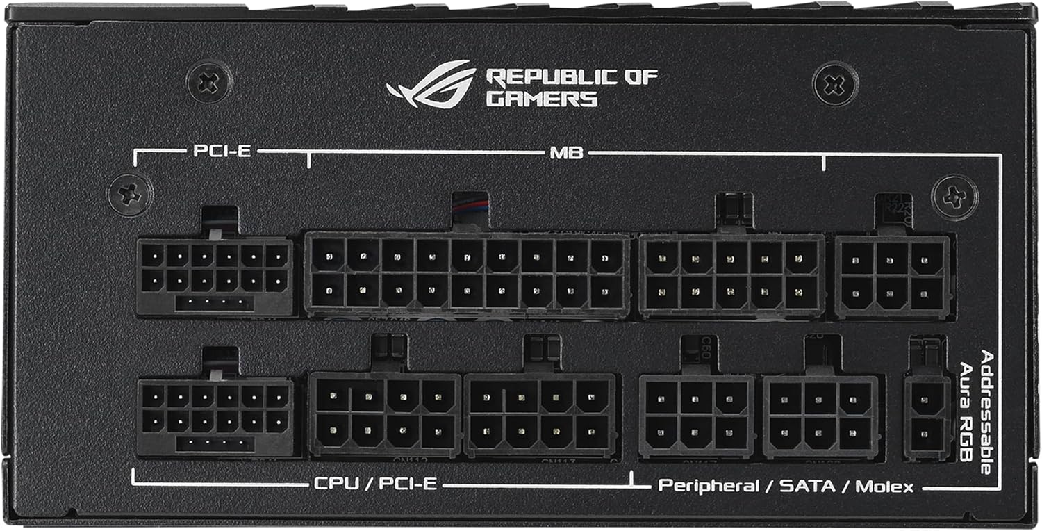 ASUS ROG Loki SFX-L 1200W Titanium PSU (Fully Modular Power Supply, 80+ Titanium, 120mm PWM ARGB Fan, Aura Sync, ATX 3.0 Compatible, PCIe 5.0 Ready, 10 Year Warranty)