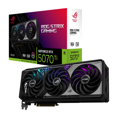 ASUS TUF GeForce RTX™ 5070 Ti 16GB GDDR7 OC Edition Graphics Card, NVIDIA, Desktop (PCIe® 5.0, HDMI®/DP 2.1, 3.125-Slot, Military-Grade Components, Protective PCB Coating, Axial-tech Fans)