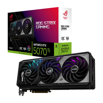 ASUS TUF GeForce RTX™ 5070 Ti 16GB GDDR7 OC Edition Graphics Card, NVIDIA, Desktop (PCIe® 5.0, HDMI®/DP 2.1, 3.125-Slot, Military-Grade Components, Protective PCB Coating, Axial-tech Fans)