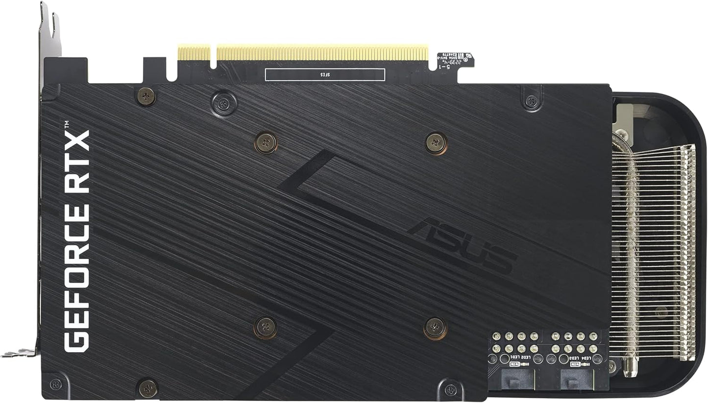 ASUS Dual NVIDIA GeForce RTX 3060 Ti OC Edition Graphics Card (PCIe 4.0, 8GB GDDR6X Memory, HDMI 2.1, DisplayPort 1.4a, 2-Slot Design, Axial-tech Fan Design, 0dB Technology, and More) (Renewed)